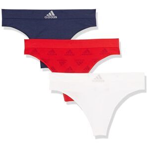 Adidas Women Seamless Thong Underwear 3 Pack Vivid Red Small